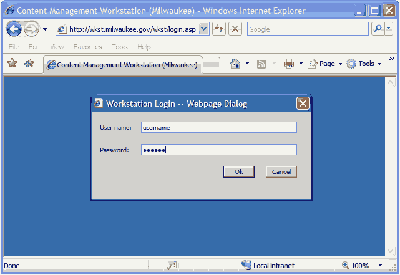 Enter your user name and password