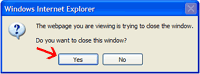 Click YES to close the Workstation Login dialog box.