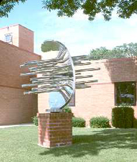 Deflected Jets statue by Guido Brink