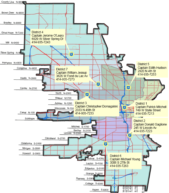 MPD district map