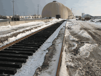 Rail being replaced along the City Bulk Cargo Dock
