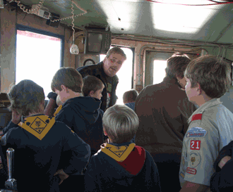 Captain Chip of the Great Lakes Towing Company gave a tour to a local cub scout pack. 10/5/06