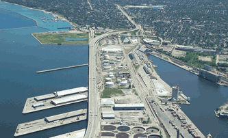 Interstate 794 over the Port of Milwaukee 