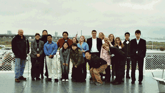 On Friday, September 22, 2006 Betty Nowak and Larry Sullivan gave this a tour of the Port to this group of amazing International Business Students from the University of Northern Iowa. On the left, Captain Chris of the Lake Express, second from left Chris Schrage, Instructor of Management, and the amazing person who coordinated this field trip. After this tour they visited Harley Davidson and Miller Brewery. Photo by Chris Schrage.