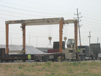 TLS (a division of Kinder Morgan) provides transload services at the Port of Milwaukee