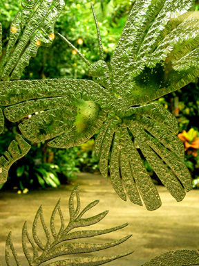 detail of a Tropical Dome door panel