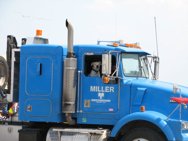 Miller Trucking bringing Plymouth Tube crates to the Port for barging to Tennessee 