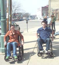 Picture of two students using wheelchairs